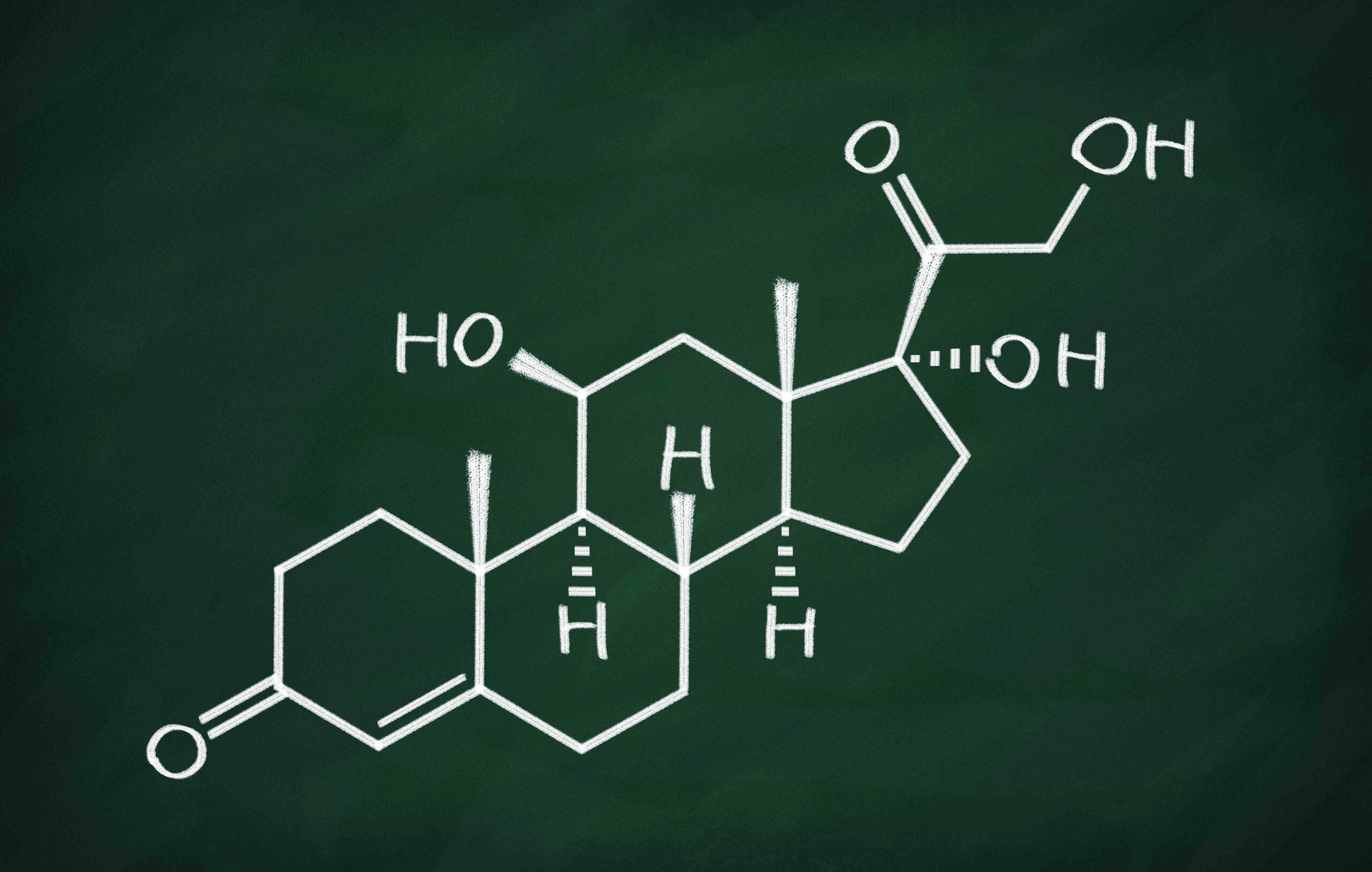 Chemische Struktur von Cortisol